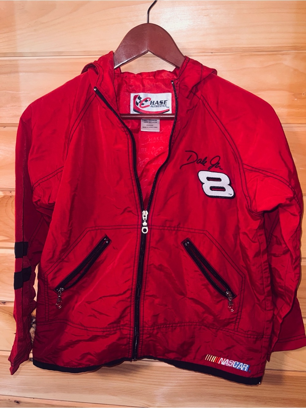 Chase Authentics Red and Black Racing Logo Jacket